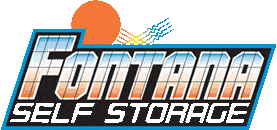 Fontana Self Storage logo with rainbow and sun